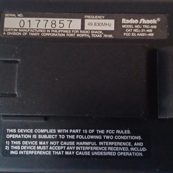 Set of 2 Working Radio Shack Walkie Talkie Fm Transceivers TRC-509 49MHz - Picture 6 of 7